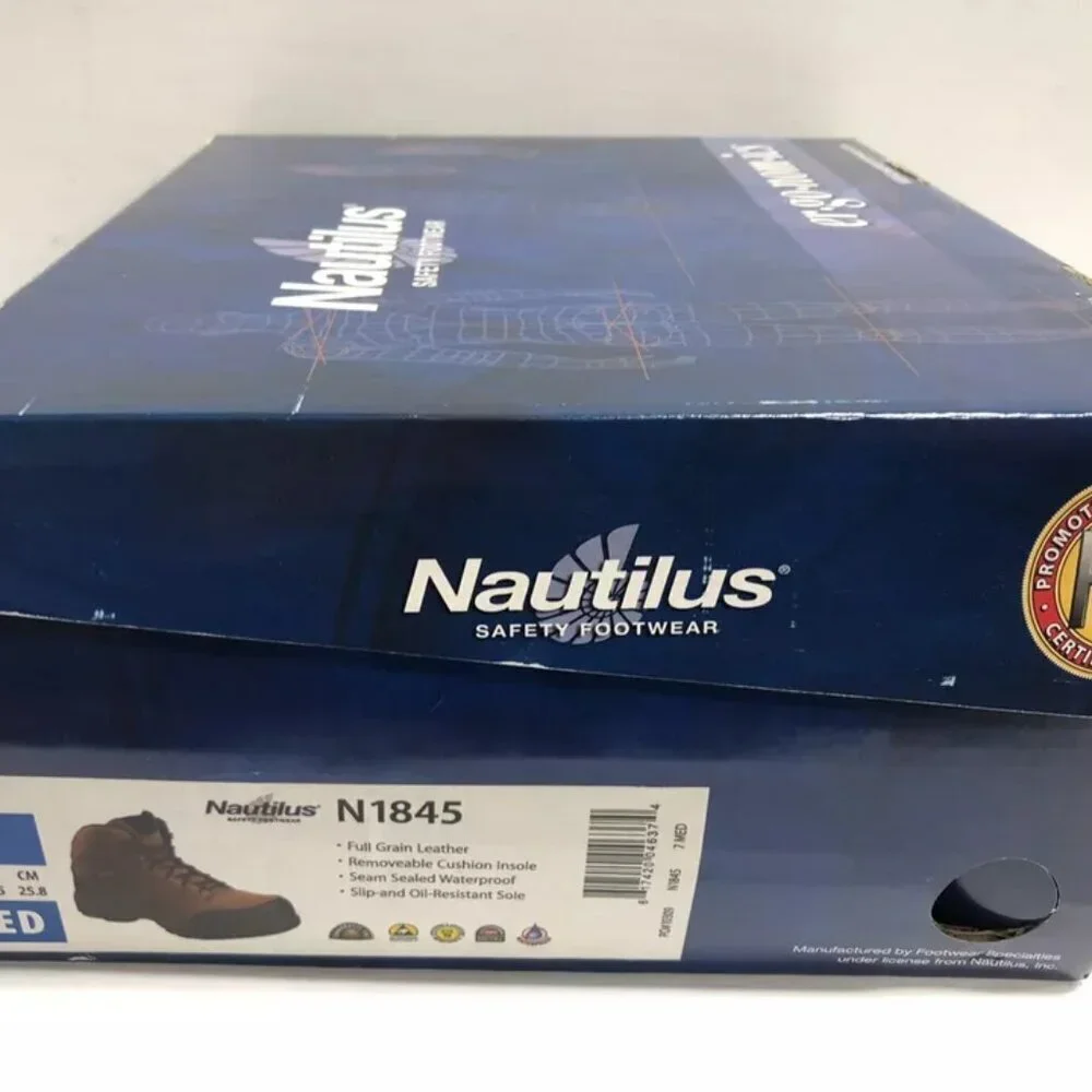 Nautilus Men’s Brown Leather Lace Up Boots Size 7M